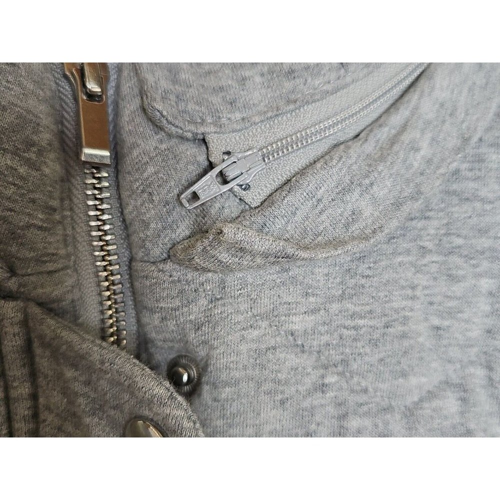 SEED HERITAGE quilted vest women's size 6 removeable hood grey padded puffer - Picture 10 of 11